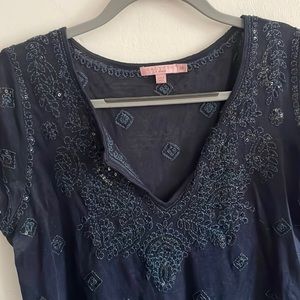 Linen Sequin Shirt